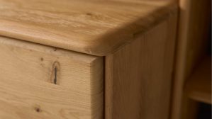 Lowboard Interliving aus Holz in Holzfarben  Wildeiche - zwei Türen, eine Schublade, Breite ca. 205 cm