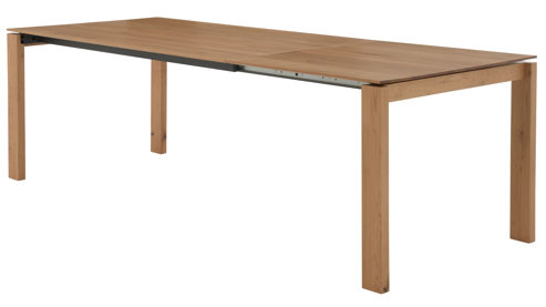 Esstisch Bert plantagie aus Holz in Holzfarben Ausziehtisch Udo geölte astige Eiche - ca. 180 - 260 x 95 cm