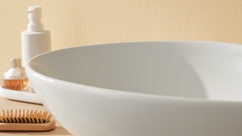 Waschtisch / Waschbecken Interliving aus Keramik in Weiß Interliving Bad Serie 7969 - Waschtisch weiße Keramik - ca. 62 x 35 cm