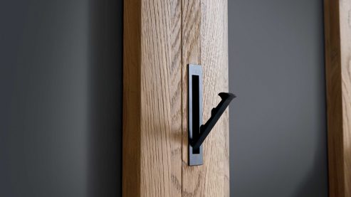 Garderoben-Set Interliving aus Holz in Holzfarben Interliving Garderoben Serie 6014 - Garderobenkombination Wildeiche & Granitfurnier - fünfteilig