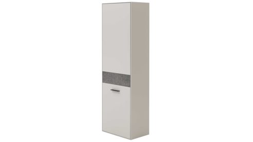 Garderobenschrank Interliving aus Holz in Weiß Interliving Garderoben Serie 6013 - Garderobenschrank Sahara Creme & Granitfurnier - eine Tür, Höhe ca. 180 cm
