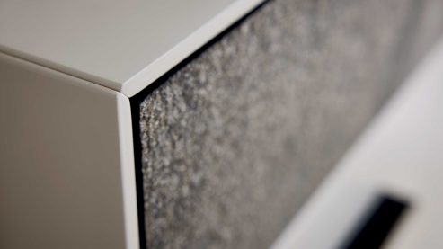 Garderoben-Set Interliving aus Holz in Weiß Interliving Garderoben Serie 6013 - Set 83 Sahara Creme & Granitfurnier - vierteilig