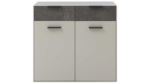 Garderoben-Set Interliving aus Holz in Weiß Interliving Garderoben Serie 6013 - Garderobenkombination Sahara Creme & Granitfurnier - vierteilig