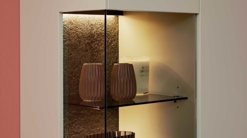 Möbelbeleuchtung Interliving aus Kunststoff in Weiß Interliving Wohnzimmer Serie 2030 PLUS - LED-Beleuchtung zweiteilig - ca. 35 cm