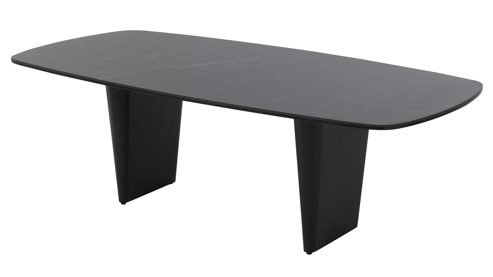 Couchtisch Interliving aus Keramik in Schwarz Interliving Couchtisch Serie 6227 Keramik Marquina & schwarzer Stahl - ca. 140 x 70 cm