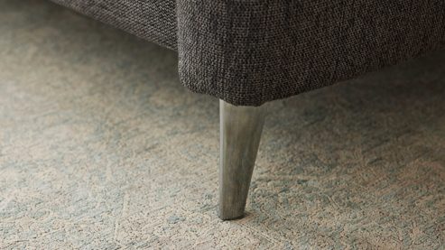 Schlafsofa Interliving aus Stoff in Anthrazit Interliving Schlafsofa Serie 4700 - Schlafsofa anthrazitfarbener Bezug Balu & Aluminiumfüße - Breite ca. 188 cm