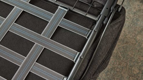 Schlafsofa Interliving aus Stoff in Anthrazit Interliving Schlafsofa Serie 4700 - Schlafsofa anthrazitfarbener Bezug Balu & Aluminiumfüße - Breite ca. 208 cm