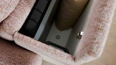 Funktion Interliving aus Metall in Transparent Interliving Schlafsofa Serie 4700 - Bettkasten stoffbezogen