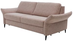 Schlafsofa Interliving aus Stoff in Rosa Interliving Schlafsofa Serie 4700 - Schlafsofa sienafarbener Webstoff Loft & schwarze Aluminiumfüße - Breite ca. 228 cm
