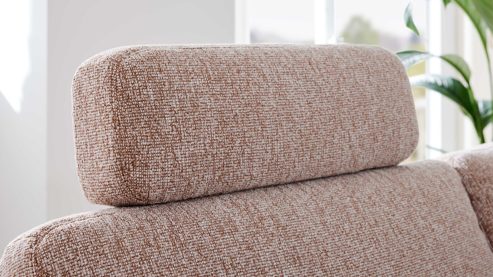 Kopfstütze Interliving aus Stoff in Rosa Interliving Schlafsofa Serie 4700 - Kopfstütze sienafarbener Webstoff Loft