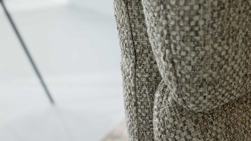 Relaxsessel Interliving aus Stoff in Hellgrau Interliving Sessel Serie 4565 silberfarbener Webstoff Jazz & schwarzer Sternfuß