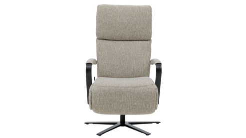 Relaxsessel Interliving aus Stoff in Hellgrau Interliving Sessel Serie 4565 silberfarbener Webstoff Jazz & schwarzer Sternfuß