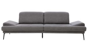 Zweisitzer Interliving aus Stoff in Dunkelgrau Interliving Sofa Serie 4460 - Zweisitzer grauer Bezug Clint & schwarze Metallfüße - Länge ca. 245 cm