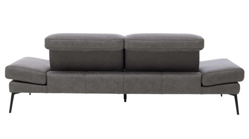 Zweisitzer Interliving aus Stoff in Dunkelgrau Interliving Sofa Serie 4460 - Zweisitzer grauer Bezug Clint & schwarze Metallfüße - Länge ca. 245 cm