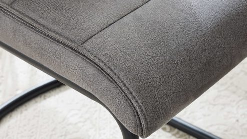 Tischgruppe Interliving aus Glas in Schwarz Interliving Esszimmer Serie 5122 – Essgruppen mit Schwingstühlen schwarzes Glas & Metall - ca. 160 x 90 cm