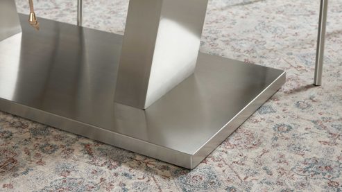 Esstisch Interliving aus Holz in Holzfarben Interliving Esszimmer Serie 5122 – Esstisch Wildeiche & Edelstahl - ca. 160 x 90 cm