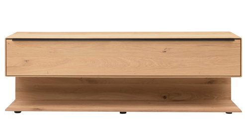 Lowboard Interliving aus Holz in Holzfarben Interliving Wohnzimmer Serie 2033 - Lowboard 126907 Asteiche - eine Klapptür, Länge ca. 182 cm