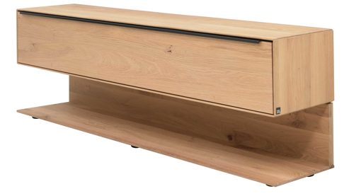 Lowboard Interliving aus Holz in Holzfarben Interliving Wohnzimmer Serie 2033 - Lowboard Asteiche - eine Klapptür, Länge ca. 182 cm