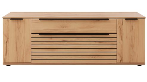 Wohnwand Interliving aus Holz in Holzfarben Interliving Wohnzimmer Serie 2032 - Wohnwand Risseiche - Länge ca. 330 cm