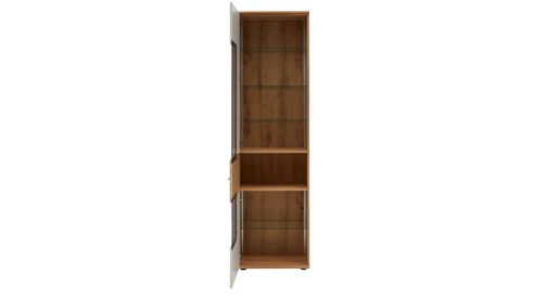Wohnwand Interliving aus Holz in Beige Interliving Wohnzimmer Serie 2032 - Wohnwand EB31501 Sandbeige & Risseiche - Länge ca. 315 cm