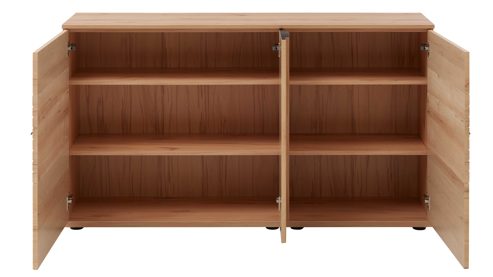 Sideboard Interliving aus Holz in Holzfarben Interliving Wohnzimmer Serie 2032 - Sideboard Risseiche - drei Türen, Länge ca. 150 cm