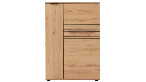 Wohnwand Interliving aus Holz in Holzfarben Interliving Wohnzimmer Serie 2032 - Wohnwand Risseiche - Länge ca. 330 cm