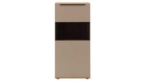 Highboard Interliving aus Holz in Grau Interliving Wohnzimmer Serie 2032 - Highboard B18070 Grau & Risseiche - drei Türen, Breite ca. 180 cm