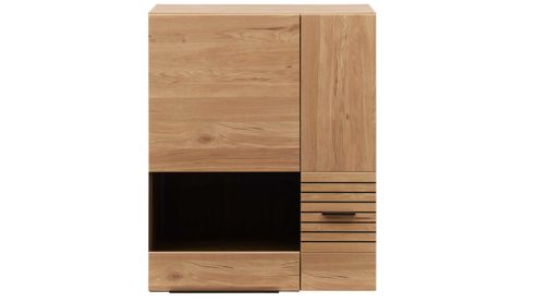 Wohnwand Interliving aus Holz in Holzfarben Interliving Wohnzimmer Serie 2032 - Wohnwand Risseiche - Länge ca. 345 cm