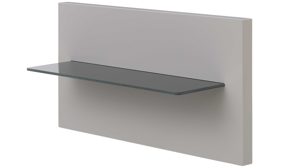 Paneel Interliving aus Holz in Hellgrau Interliving Schlafzimmer Serie 1207 – Paneel 30416 links, Breite ca. 46 cm - Satingrau