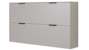 Garderoben-Set Interliving aus Holz in Hellgrau Interliving Garderobe Serie 6012 - Garderoben-Set graubeiger Mattlack - fünfteilig