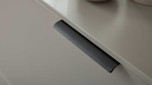 Garderoben-Set Interliving aus Holz in Hellgrau Interliving Garderobe Serie 6012 - Garderoben-Set graubeiger Mattlack - fünfteilig