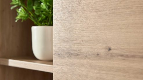 Wohnwand Interliving aus Holz in Holzfarben Interliving Wohnzimmer Serie 2110 - Wohnwand Alteiche - Breite ca. 345 cm