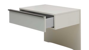 Komplettzimmer Interliving aus Holz in Weiß Interliving Schlafzimmer Serie 1033 – komplettes Schlafzimmer weißes Glas - vierteilig