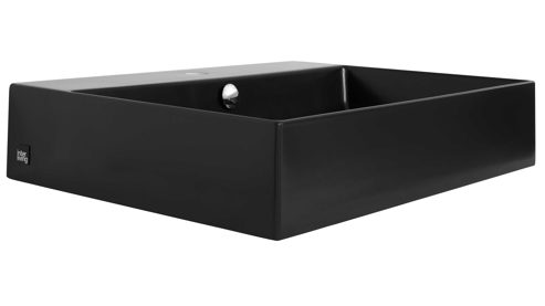 Badmöbel-Set Interliving aus Holz in Schwarz Interliving Bad Serie 7340 - Waschtischkombination Mattschwarz & Vikings Oak – Breite ca. 145 cm