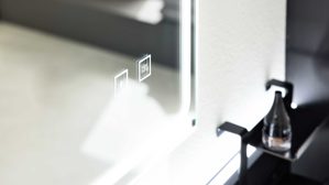 Badmöbel-Set Interliving aus Holz in Grau Interliving Bad Serie 7317 - Badmöbel-Set mit viel Zubehör Schiefergrau