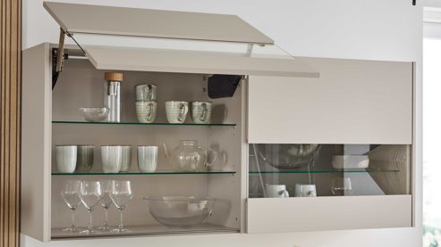 Einbauküche culineo® aus Holz in Beige Culineo® Einbauküche C945 mit beko Einbaugeräten Sand - Stellfläche ca. 377 x 300 cm